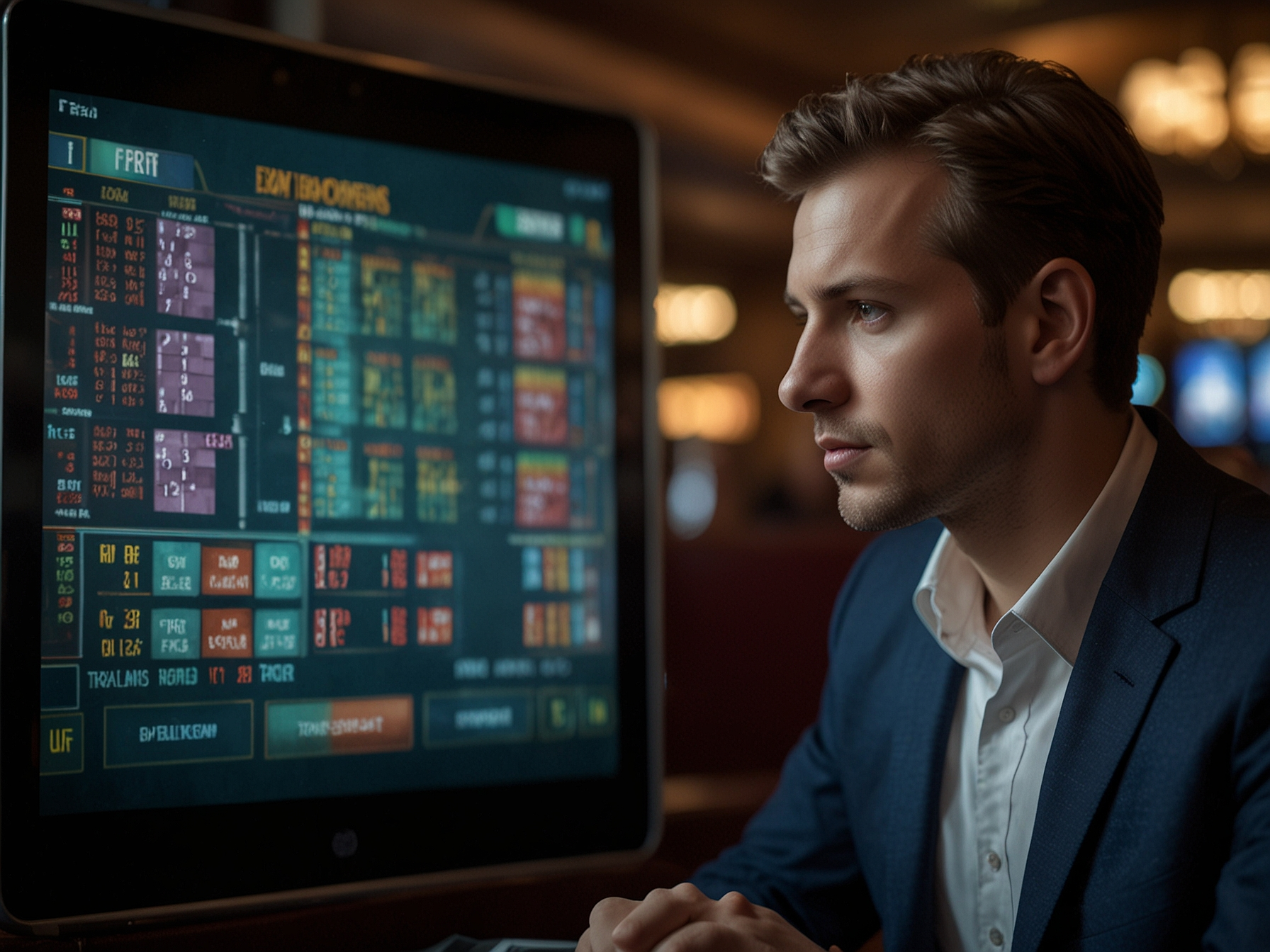 Player analyzing RTP statistics on a tablet